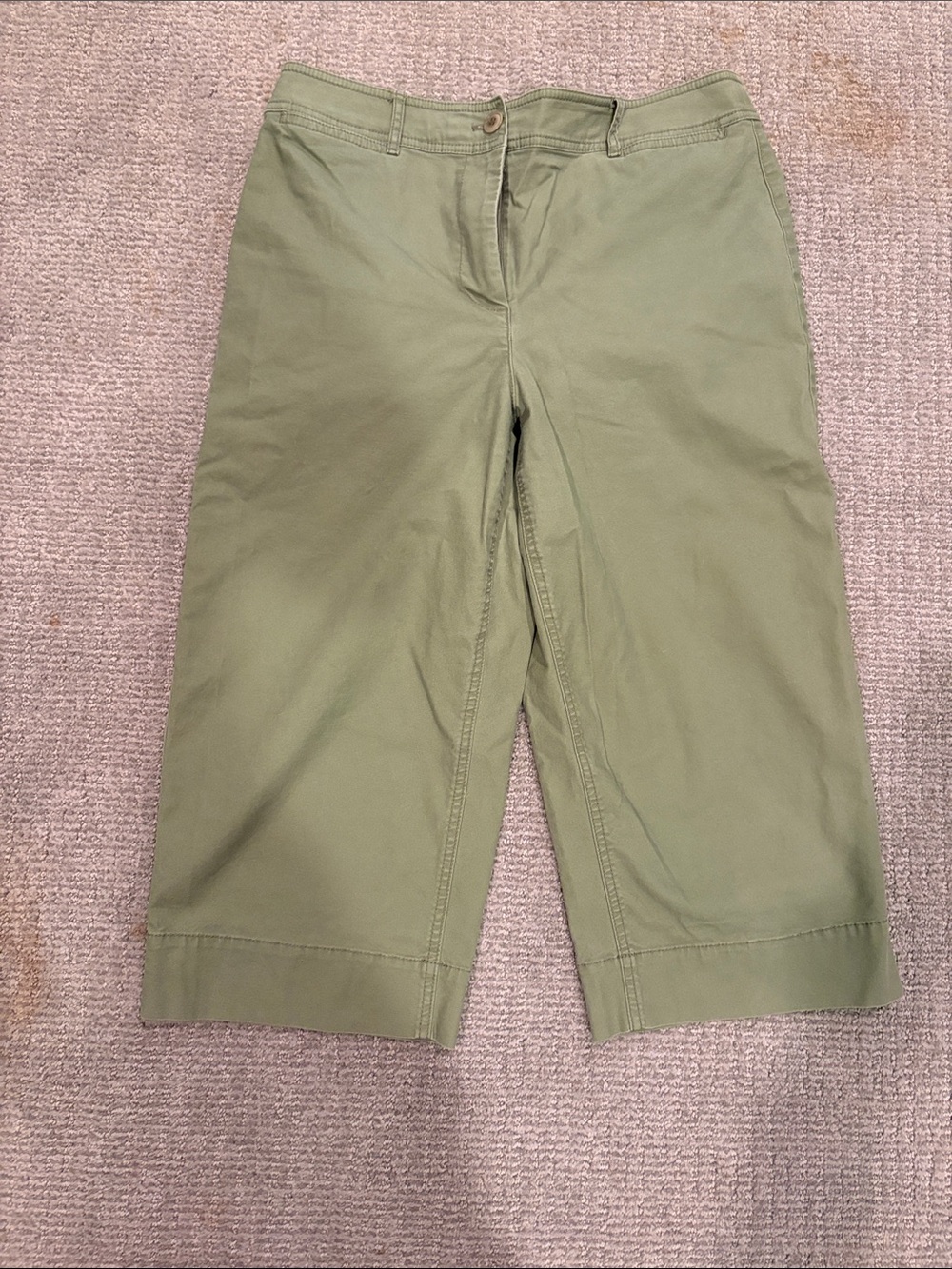 Olive Green Crop Wide Leg Talbots Pants